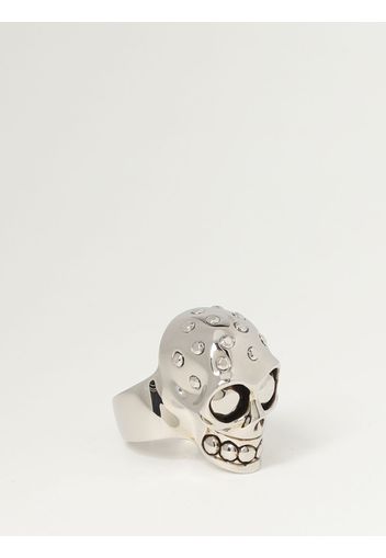 Anello Studded Skull Alexander McQueen in ottone