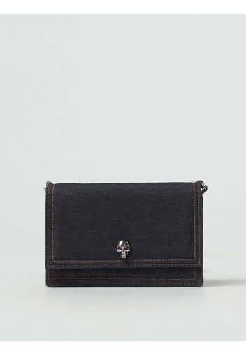 Borsa Skull Alexander McQueen in denim