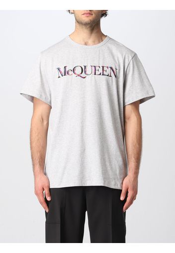 T-shirt Alexander McQueen in cotone con ricamo logo