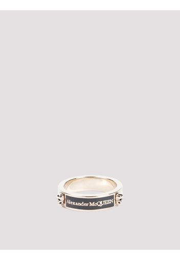 Anello con logo inciso Alexander McQueen