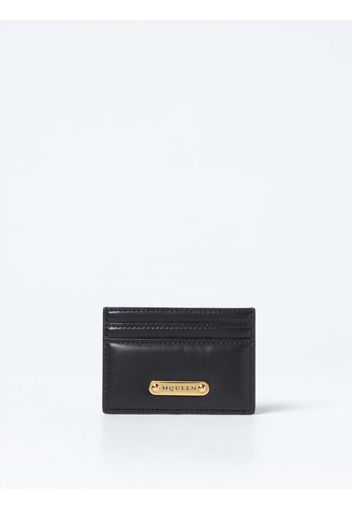 Portacarte di credito Alexander McQueen in nappa imbottita