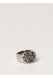 Anello The Floral Skull Alexander McQueen in ottone