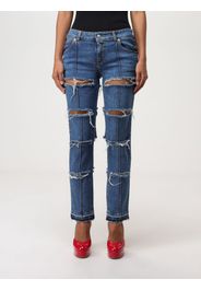 Jeans Alexander McQueen in denim effetto distressed