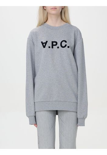 Felpa di cotone con logo A.p.c.