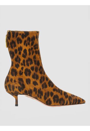 Stivaletto Montmartre Aquazzura in camoscio stampa animalier