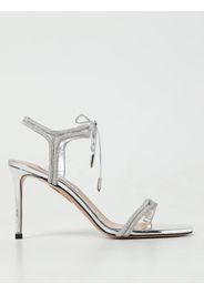 Sandalo Reverie Aquazzura in pelle laminata con strass