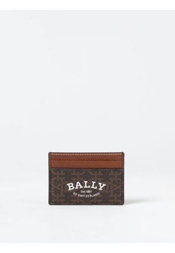 Portacarte di credito Bally in pelle a grana e cotone spalmato