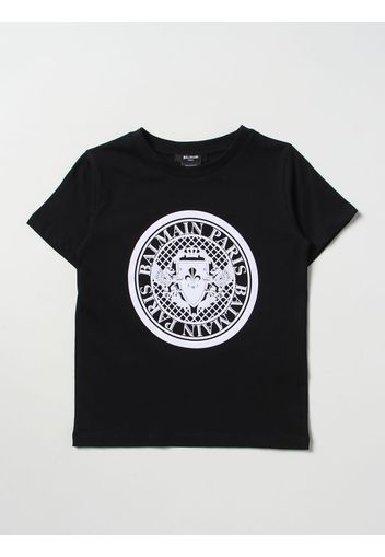 T-shirt di cotone Balmain Kids con stemma