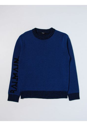 Maglia Balmain Kids in misto viscosa e lana