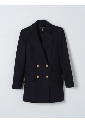 Blazer doppiopetto Balmain Kids in misto lana