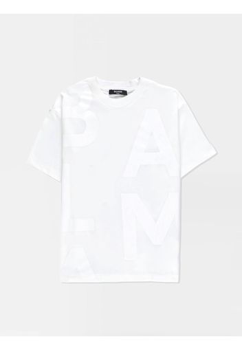 T-shirt Balmain Kids in jersey con logo