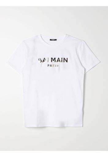 T-shirt Balmain Kids con logo laminato