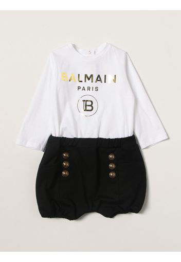 Tutina Balmain in cotone con logo