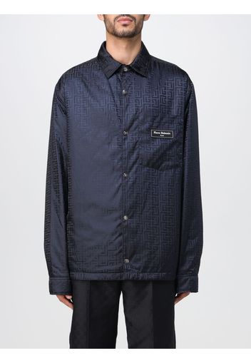 Overshirt Balmain in nylon con monogram