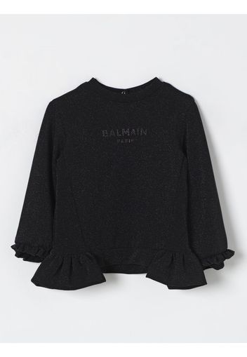 Maglia glitter con rouches Balmain