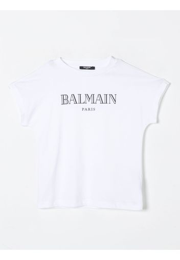 T-shirt di cotone con logo Balmain