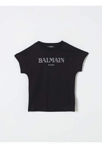 T-shirt di cotone con logo Balmain