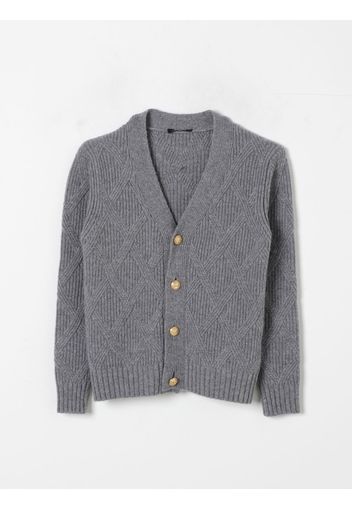 Cardigan basic Balmain in cashmere a rombi