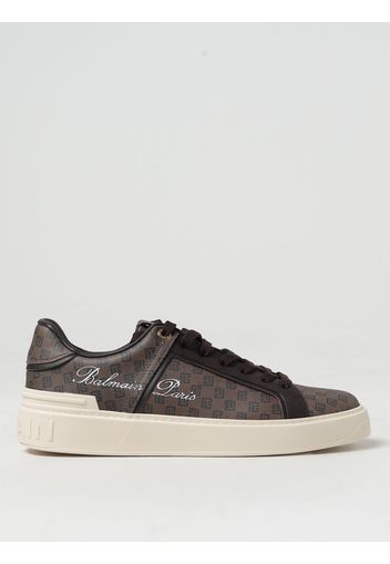 Sneakers B-Court Balmain in tessuto spalmato stampato