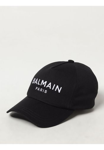 Cappello Balmain in cotone con logo ricamato