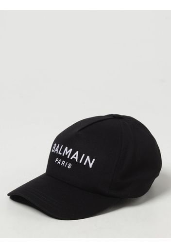 Cappello Balmain in cotone con logo ricamato