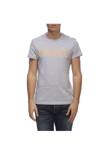 T-shirt a maniche corte con maxi stampa Balmain Paris