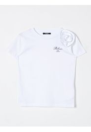 T-shirt di cotone con fiore Balmain