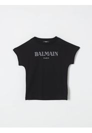 T-shirt di cotone con logo Balmain