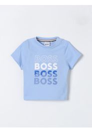 T-Shirt BOSS KIDSWEAR Bambino colore Cielo