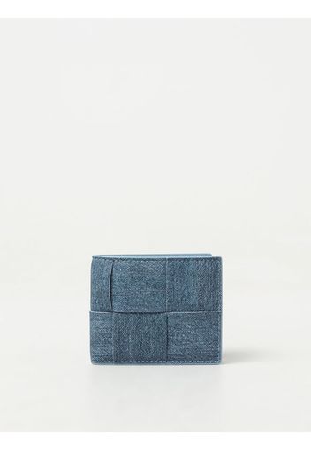 Portafoglio Bottega Veneta in pelle stampa denim