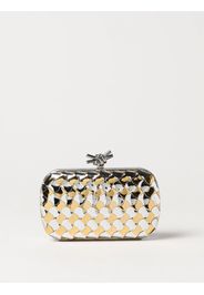 Clutch Knot Bottega Veneta in pelle laminata intrecciata