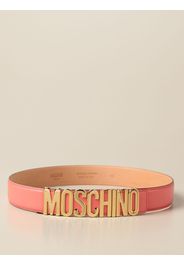 Cintura Moschino Boutique in pelle con fibbia lettering