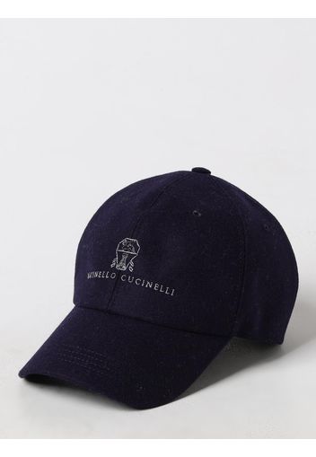 Cappello Brunello Cucinelli in lana vergine con logo