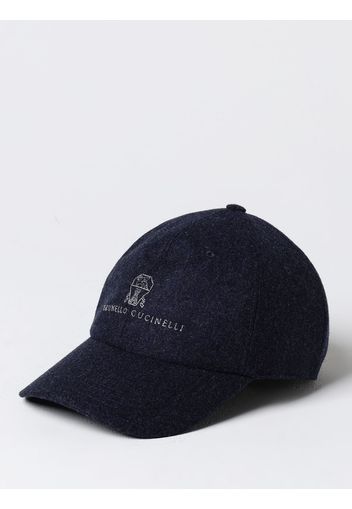 Cappello Brunello Cucinelli in lana vergine con logo