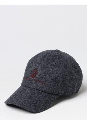 Cappello Brunello Cucinelli in lana vergine con logo