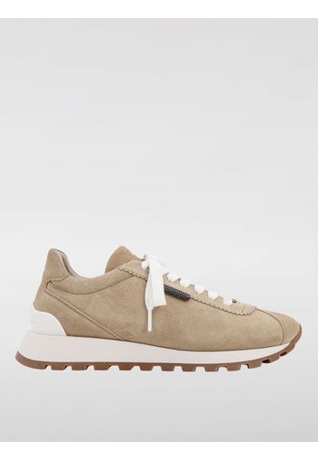 Sneakers Brunello Cucinelli in camoscio con monile