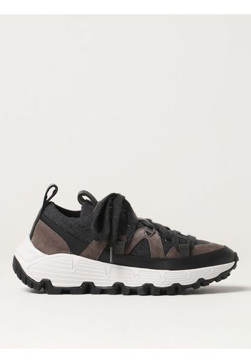 Sneakers Brunello Cucinelli in camoscio e lana