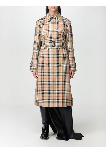 Trench Burberry in cotone con stampa Check