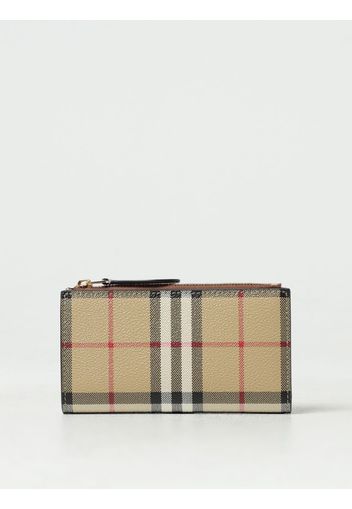 Portafoglio Burberry in cotone spalmato check