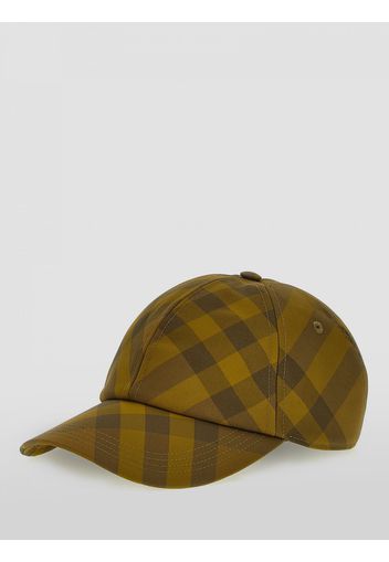 Cappello Burberry in cotone con stampa check