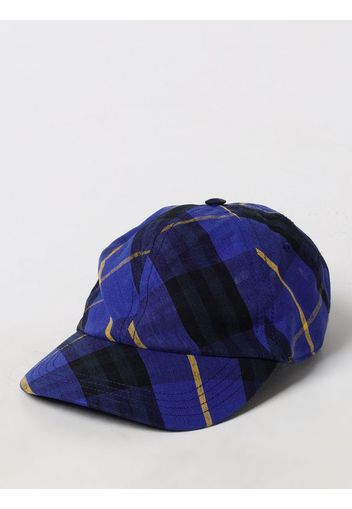 Cappello Check Burberry in lino jacquard