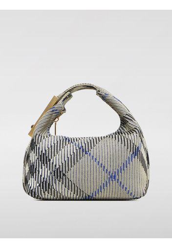 Borsa Peg Burberry in tessuto ricamato con motivo check