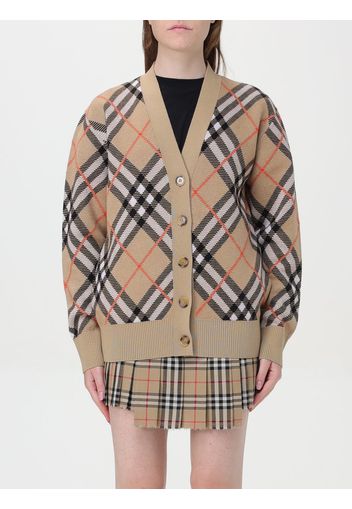 Cardigan di lana check Burberry