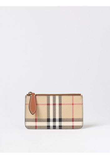 Portacarte di credito Vintage Check Burberry in cotone spalmato