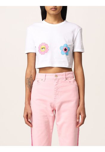 T-shirt cropped Chiara Ferragni con stampa Eyestar fiori