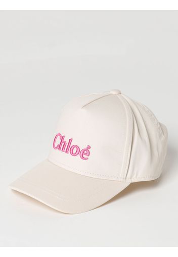 Cappello Chloè in cotone con logo ricamato