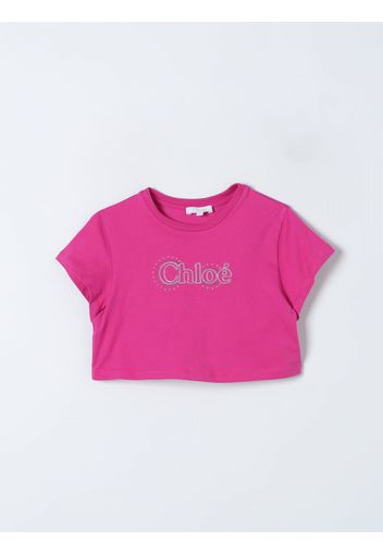 T-Shirt CHLOÉ Bambino colore Fuxia