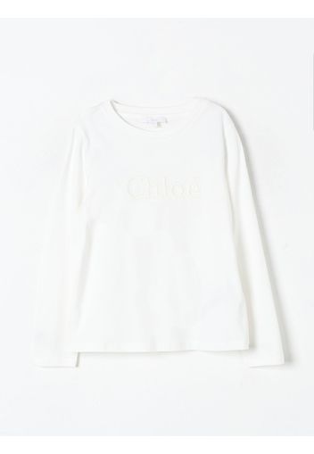 T-shirt in cotone con logo Chloé