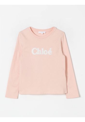 T-shirt in cotone con logo Chloé