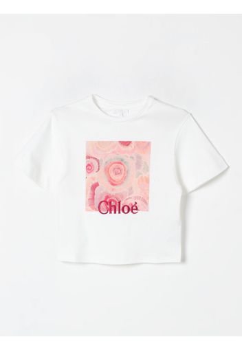 T-shirt in cotone con stampa Chloé